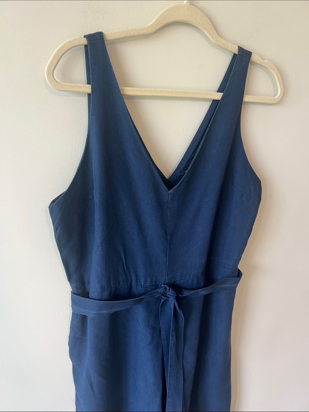 GAP TENCEL™ linen culotte jumpsuit in Comet Blue - Picture 3 of 11